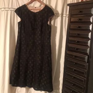 Anne Klein Drop-waist Black Dress